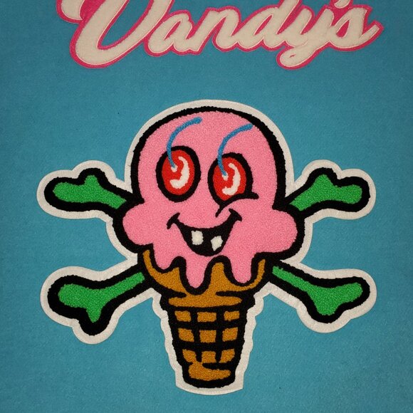 MENS ICE CREAM X VANDY COLAB LETTERMAN JACKET XX-LARGE - Picture 5 of 9